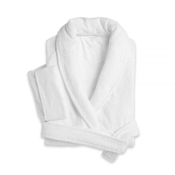 Accappatoio sciallato bianco